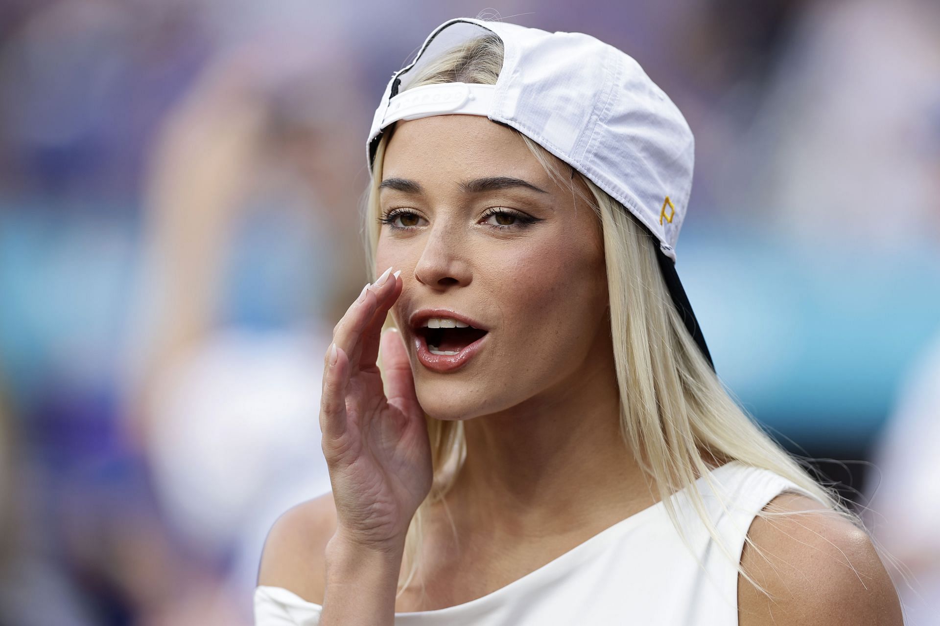 Olivia Dunne during her boyfriend Paul Skenes' Pittsburgh Pirates MLB game (Image via: Getty)